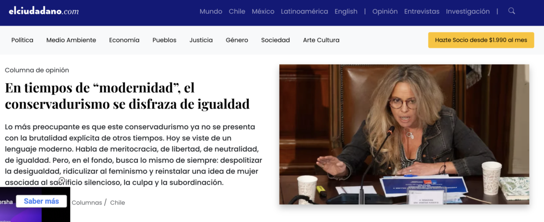 En tiempos de “modernidad”, el conservadurismo se disfraza de igualdad