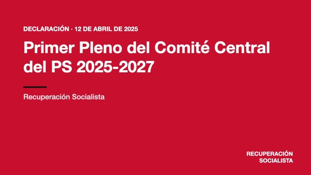 Primer Pleno del Comité Central del PS 2025-2027