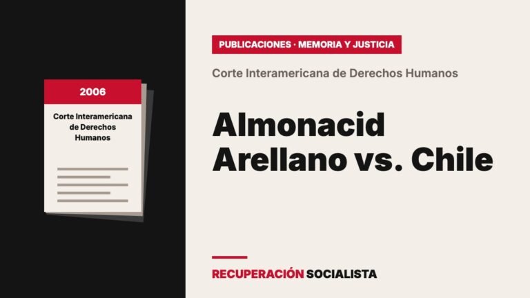 Corte Interamericana: caso Almonacid Arellano y otros vs. Chile