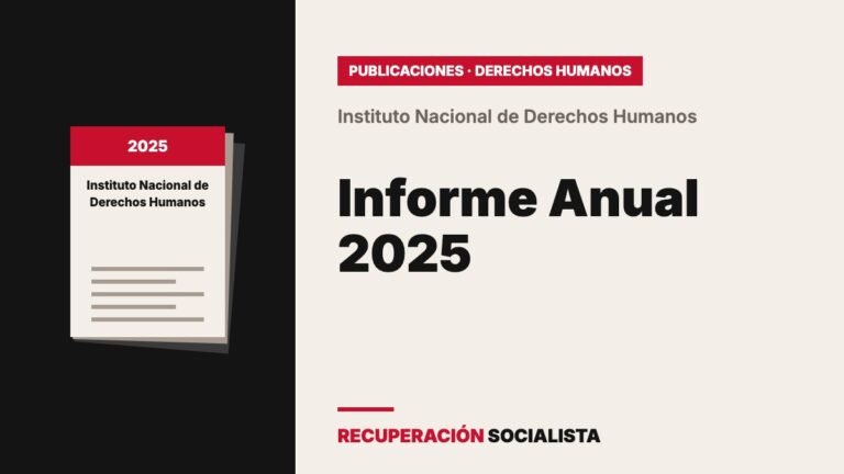 INDH: Informe Anual 2025 sobre la situación de los derechos humanos en Chile