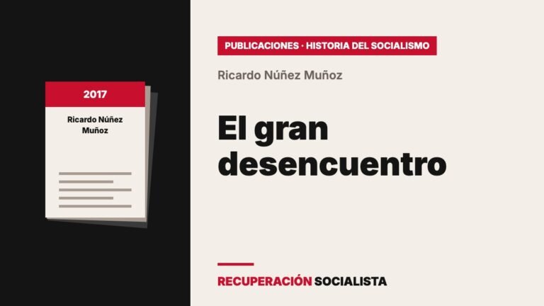 Ricardo Núñez: «El gran desencuentro. Una mirada al socialismo chileno, la Unidad Popular y Salvador Allende»